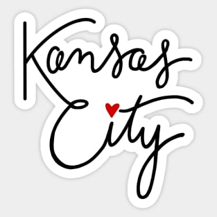 Cursive Kansas City Love Sticker